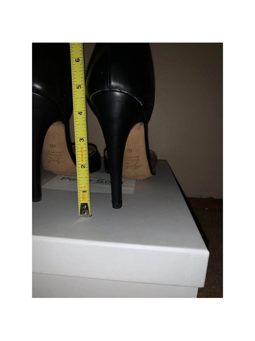 Peter Som Black Pointed-Toe Heels with PVC Accent - Picture 6 of 8